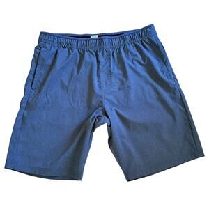Voyager Mens XL Gray Performance Shorts Elastic Waist Zip Pockets Drawstring